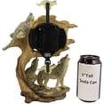 thumbnail image 3 of Ebros Howling Gray Wolves Family Table Clock with Pendulum 10.5" Height Decor, 3 of 4