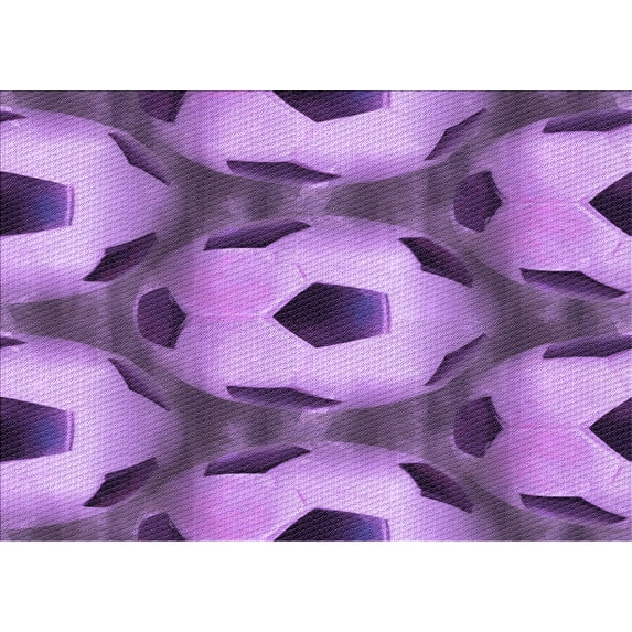 Ahgly Company Machine Washable Indoor Rectangle Transitional Violet Purple Area Rugs, 6' x 9'