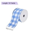 thumbnail image 2 of Plaid Check Ribbon, Wired Edge Gingham Ribbon for Gift Wrapping, DIY, Christmas Decoration and Bow Craft Blue / 2.5 Inch x 10 Yards, 2 of 6