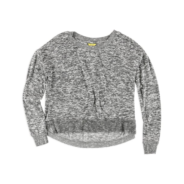 Aeropostale Suéter de pijama Heather Hi-Lo para mujer, gris, mediano