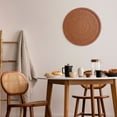 thumbnail image 4 of American Art Decor Boho Rustic Farmhouse Wood Framed Wall Medallion - Burnt Orange 17", 4 of 6