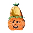 thumbnail image 2 of Aoznliie Dog Clothes, Halloween Pumpkin Furry Outfit for Small Dogs, 9.8x15.7 inch Soft Pet Costume for Party, Orange, 2 of 7