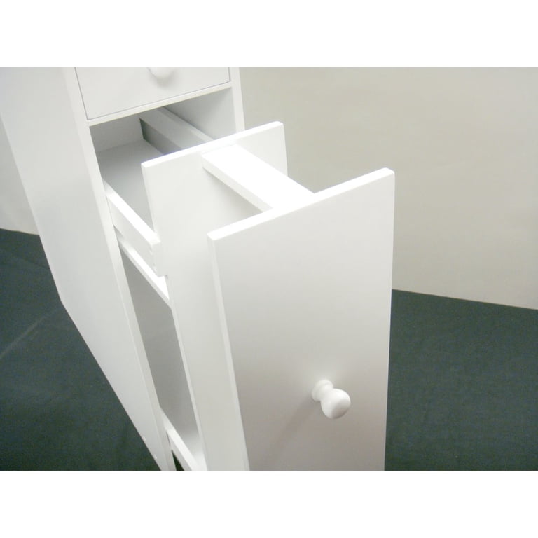 Promenda(化粧台) Proman Products Small Bathroom Floor Cabinet in Pure White