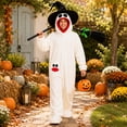 thumbnail image 4 of Halloween Monster Onesie Pajamas for Adults, Funny Big Mouth One Piece Jumpsuit with Hooded Design, Soft Sleepwear Loungewear Outfit, 4 of 6