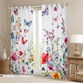 thumbnail image 2 of Homewish Spring Garden Black Out Curtains for Teens,Flying Butterflies Curtains Pack of 2 (42x63 Each),Chic Floral Flowers Bedroom Curtains,Luxury Bedroom Decor, 2 of 6