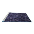 thumbnail image 2 of Ahgly Company Machine Washable Indoor Rectangle Abstract Blue Modern Area Rugs, 2' x 4', 2 of 4