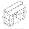thumbnail image 3 of Furinno Turn-N-Tube Computer Desk with Top Shelf, French Oak Grey/Black, 3 of 5