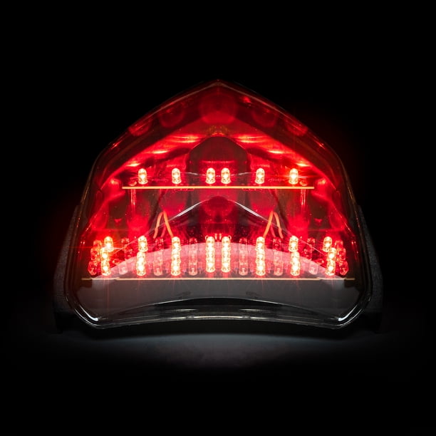 Topzone LED Tail Light Assembly – Smoke/Tinted, Integrated Turn Signals, For 2004-2005 Suzuki GSXR600 / GSXR750
