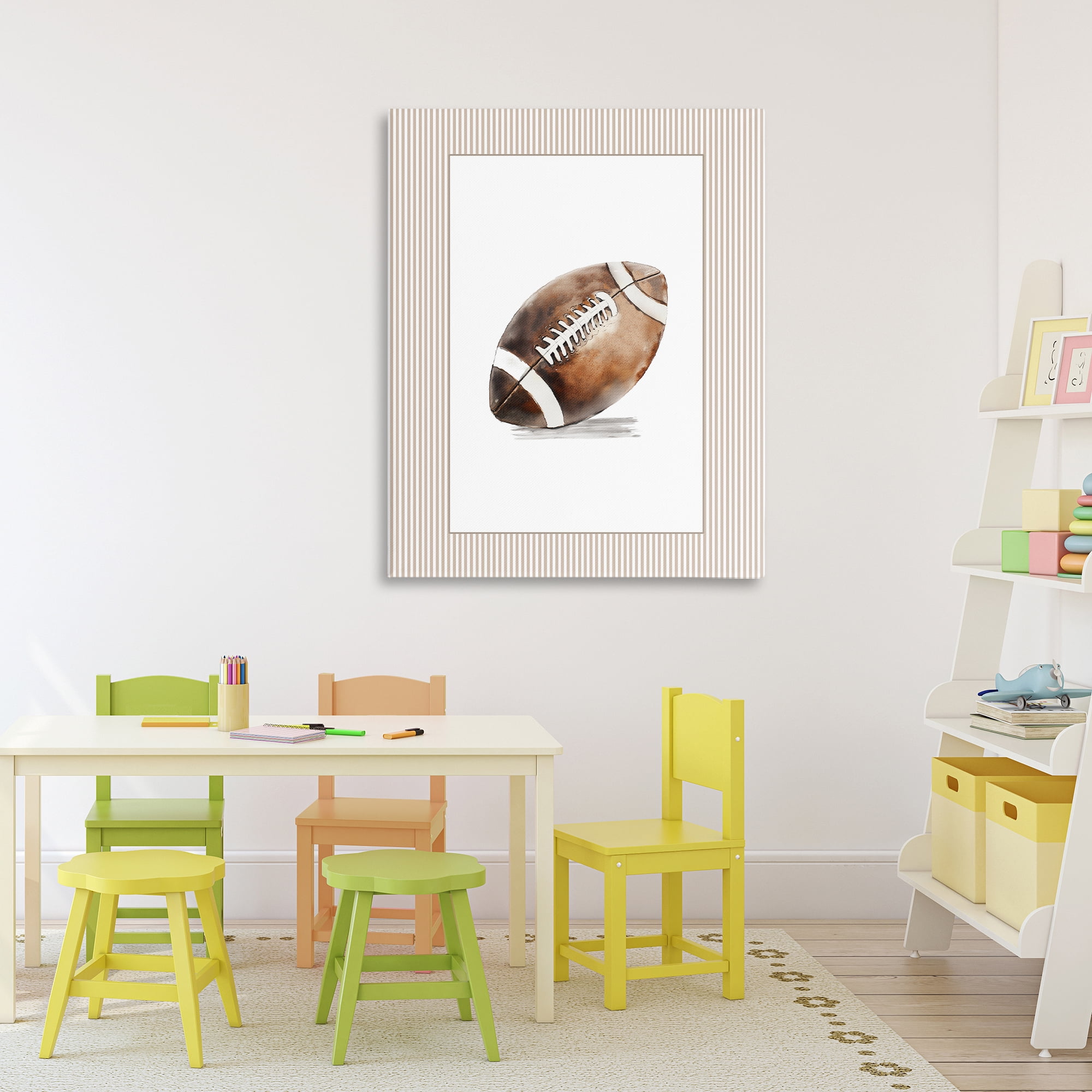 Stupell Industries Vintage Sports Football Canvas Wall Art, design by Christine Simpson Art