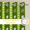 thumbnail image 6 of Saint Patrick's Day Kitchen Curtains Window Panels, Green Rainbow Lucky Clovers Striped Insulated Window Treatment Curtain, Grommet Curtains for Bedroom/Living Room/Bathroom, 2 Piece 42"Wx63"L, 6 of 8