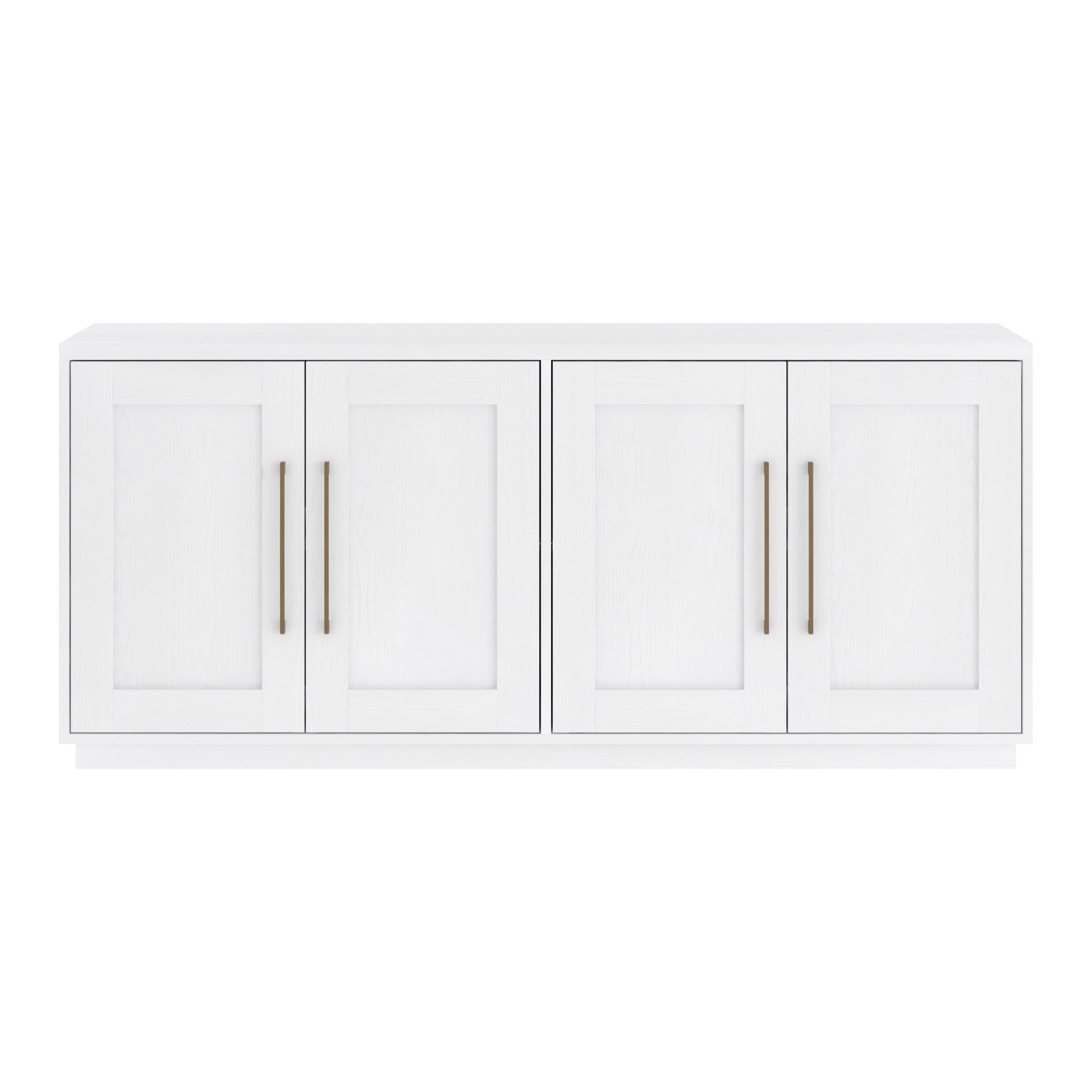 Evelyn&Zoe Modern/Contemporary 68" Wide White Buffet Table