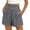 10# Dark Gray, variant on Womens Dress Shorts Casual 2026 Summer Elastic High Waist Button Shorts Pleated Beach Vacation Clothes (Black,S)