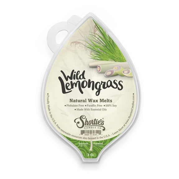 Wild Lemongrass Wax Melts - Highly Scented   Natural Oils - Shortie's Candle Company