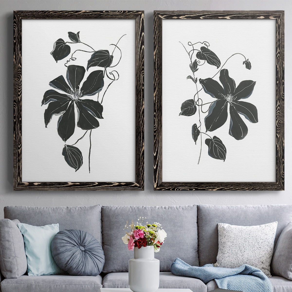 Midnight Climber I - Premium Framed Canvas 2 Piece Set - Ready to Hang