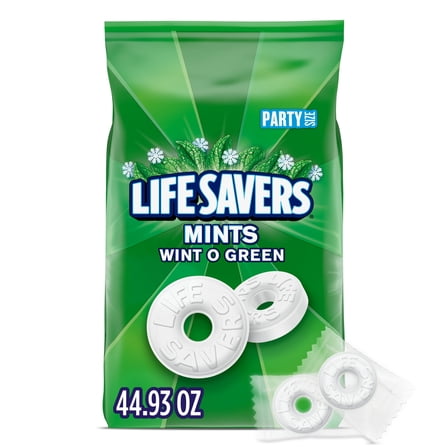 Life Savers -O-Green Breath Mint Hard Candy, Party Size - 44.93 oz