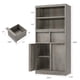 thumbnail image 2 of Yeshouse Armario independiente alto de 130 cm con puertas, dos cajones y estantes, ideal para cocina, comedor, baño, despensa y lavandería, 2 of 7