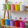 thumbnail image 1 of 10pcs Colorful Metal Flower Pot With Detachable Hook Planters Gardening Creative Hanging, 1 of 1