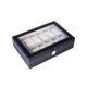 thumbnail image 2 of 12 Compartments Top-level Opening Style Leather Watch Collection Box Black, 2 of 5