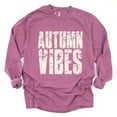 thumbnail image 3 of Autumn Vibes Block Distressed - Women's Garment Dyed Long Sleeve Graphic T-Shirt, 3 of 10