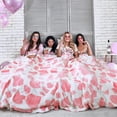 thumbnail image 2 of Strawberry Cow Print Blanket Soft Fleece Flannel Lightweight Pink Cow Blankets, 2 of 5
