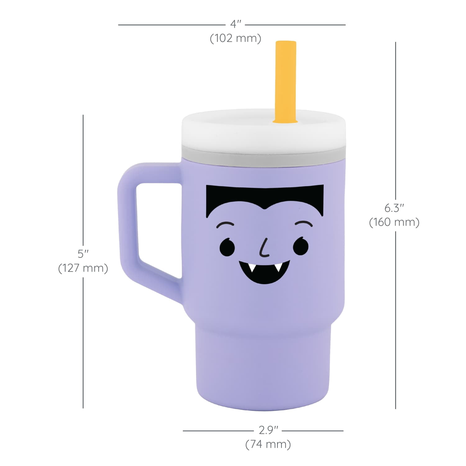 Infantino My 1st Tumbler – Adorable 9oz. Training Cup with Toddler-Friendly Straw and Handle, Dracula