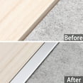 thumbnail image 3 of 3Pcs Aluminum T Molding Trim & Floor Transition Strips, Flat Divider Strip for Door Threshold and Joining Flooring Gaps of Laminate Planks Tile (2.9Ft x 0.8In, Matte Silver), 3 of 9