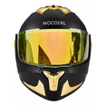 thumbnail image 1 of Casco Sleek De Moto Abatible En Oro Mate Con Luz Negro AMARILLO TALLA XL, 1 of 4