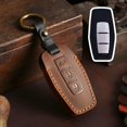 thumbnail image 3 of Key Fob Cover Compatible with Mitsubishi Outlander 2023 Keychain Case Holder Protector,3 Buttons Brown, 3 of 9