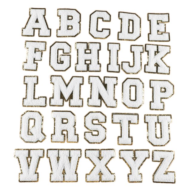 Hexang Cloth Embroidery Accessories Letter Embroidery Clothing Label Towel Computer Sticker Embroidery Cloth Embroidery English Badge Patch Label Sticker