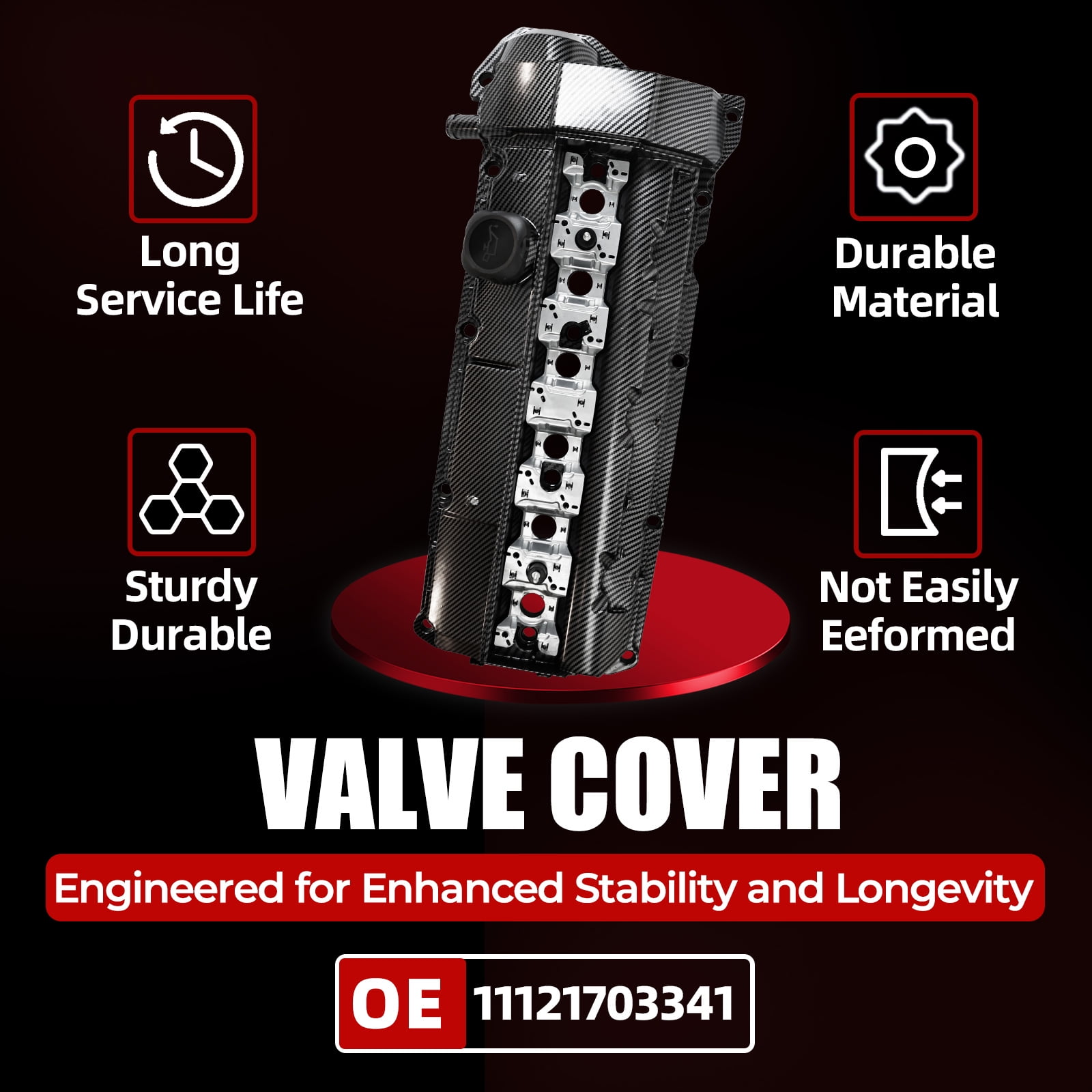 MITZONE Aluminum Engine Valve Cover Kit Compatible with 1996-2000 BMW 323i 323is 328i 328is 528i M3 Z3 Roadster 2.5L 2.8L Replace 11121703341