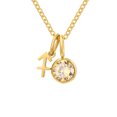 thumbnail image 1 of Collier Rune Tridimensionnel des Douze Constellations, Luxe Léger, Couleur, Collier Pierre de Naissance en Strass, Collier en Acier Inoxydable, 1 of 6