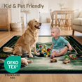 thumbnail image 4 of ODIKA 5'x7' Ultra-Soft Area Rug, Fishing Cabin Forest Border Wildlife Print Motif Motifs Lake None Washable, Bare feet friendly, Silk-Touch for Bedroom Home office, 4 of 7