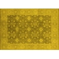 thumbnail image 1 of Ahgly Company Machine Washable Indoor Rectangle Oriental Yellow Industrial Area Rugs, 2' x 5', 1 of 4
