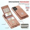 thumbnail image 5 of for Samsung Galaxy S21 Ultra Phone Case Card Holder with Compatible with MagSafe Magnetic RFID Blocking PU Leather Flip Kickstand Detachable 2-in-1 Wallet Case For Samsung Galaxy S21 Ultra,Rosegold, 5 of 8
