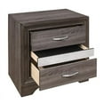 thumbnail image 3 of Lexicon Luster 3-Drawers Contemporary Wood Nightstand in Gray and Silver Glitter, 3 of 6