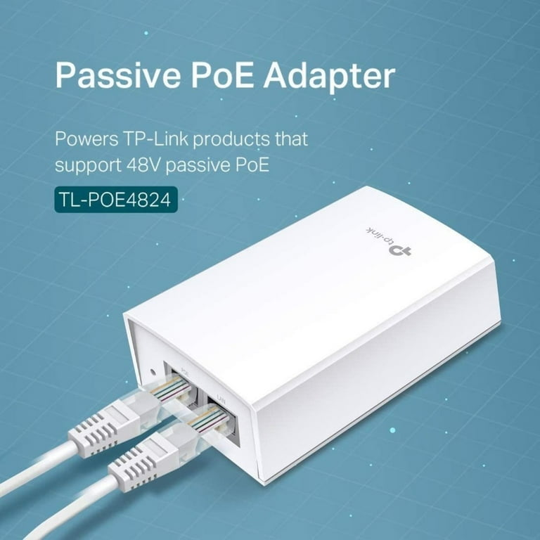 TP-Link Gigabit 48VDC Passive PoE Adapter TL-POE4824G - Walmart.com