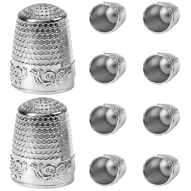 10 dedales de costura decorativos, protectores de dedos de estilo retro.