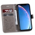 thumbnail image 5 of for iPhone 11 Pro Wallet Case, Kickstand Case with Credit Card Holder, Embossed Butterfly Pattern with Strap Premium PU Leather Magnetic Closure Shockproof Protective Flip Cover 5.8", Gray, 5 of 6