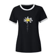 thumbnail image 3 of Innerwin Tee Letters Design Ladies Tops Summer Short Sleeve Casual T Shirt Black L, 3 of 7