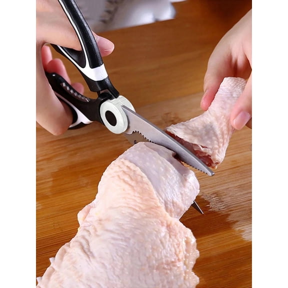 Multi-Purpose Kitchen Shears, 8.14 Inch Stainless Steel Heavy Duty Kitchen Scissors with Protective Cover for Meat, Herbs, Vegetables