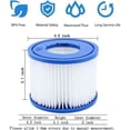 thumbnail image 2 of 12 Pcs Cartouches de Filtre de Piscine Type Vi pour Bestway Taille 6-58323, 2 of 5
