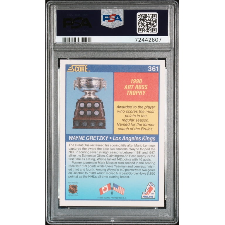 Wayne Gretzky 1990 Score Art Ross Trophy Hockey Card #361 Graded