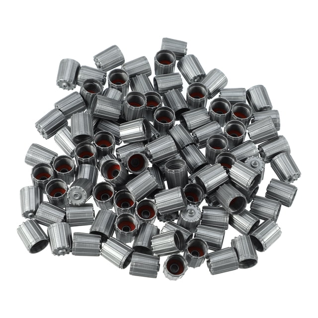 100 tapas universales para vástago de válvula de neumático para coches, SUV, bicicletas, camiones, motocicletas, 12 mm, plástico, color gris