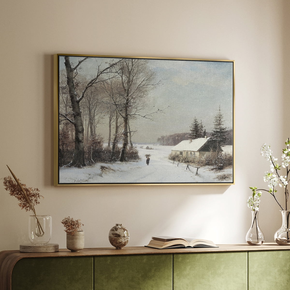 Vintage Landscape-CCLXXVIII By Wexford Home Framed in Gold Wood Gallery Wrapped Canvas 17 in. x 25 in.