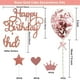thumbnail image 2 of Juego de adornos de feliz cumpleaños con forma de corazón y estrella de oro rosa, con globo de confeti, 2 of 5