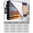 thumbnail image 7 of Outdoor TV Cover 52 to 55 Inch Weatherproof, 4th of July Waterproof TV Screen Protector for Outside Decor with Zipper and Pocket 52"L x 30"H , Vintage American Star Navy Blue, 7 of 7