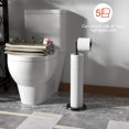 thumbnail image 3 of Porte-papier Toilette Autoportant, Distributeur de Papier Toilette en Acier Inoxydable, Support de Rouleau de Papier Toilette avec Base Lourde, Support de Rouleau de Papier Toilette Antirouille, 3 of 4