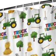 thumbnail image 3 of Cartoon Tractors Hay Bales White Pattern Shower Curtain 36"x72" ,Bathroom Decorative Shower Curtains Set with 12 Hooks,Modern Waterproof Washable Shower Curtain, 3 of 6