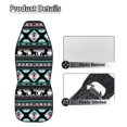 thumbnail image 6 of COEQINE Car Seat Cover for Front Seats Set of 2, Breathable Car Seat Cover Protection Auto Interior Accessories Universal Fit, Aztec Horse Gray Turquoise, 6 of 7