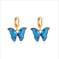thumbnail image 4 of Fiudx Pendientes Acrílicos, Elegantes Pendientes Colgantes de Oro Azul, Joyería de Aleación Ligera, Regalo Perfecto para Cumpleaños, Bodas y Aniversarios, para Uso Diario de Mujeres y Niñas, Elegante, 4 of 6